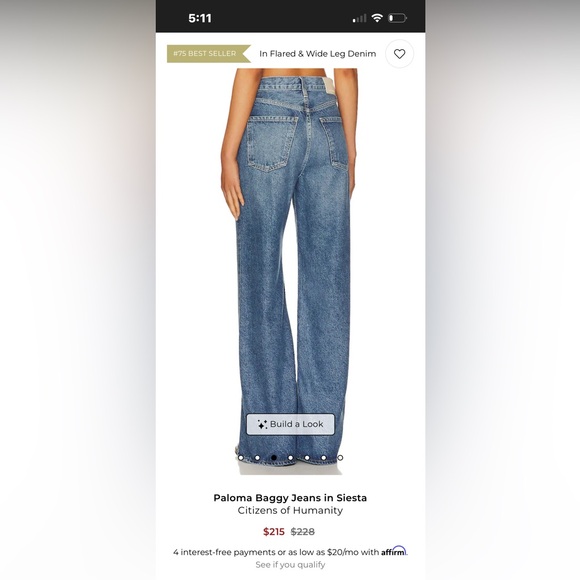 COH paloma wide leg Blue Jeans - Picture 8 of 15